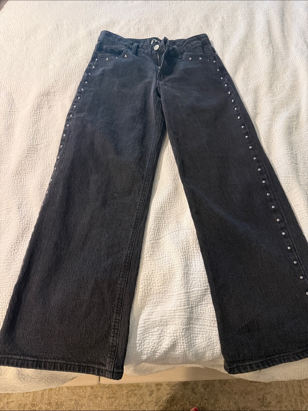 Like new black jeans with studs